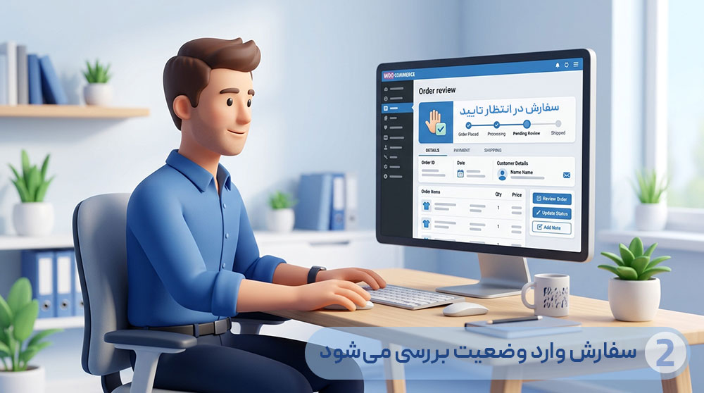 سفارش وارد وضعیت بررسی میشود